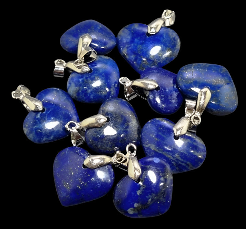 Lapis Lazuli Natural Stone Heart Pendants - Top Grade