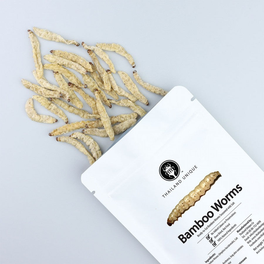 3 Pack's Cooked Edible Bamboo Worms 10g Bag *Special Offer*