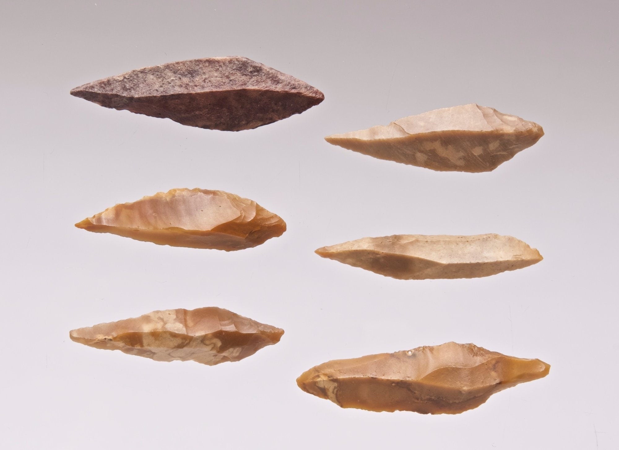 Genuine Neolithic Flint Spires x 6 | 54-45mm | 8000-4000 BCE