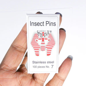 Insect Entomology Stainless Steel Pins | 100 Per Pack for Setting Butterflies and Insect Specimens | EXTRA SHARP