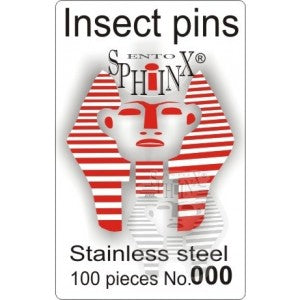 Insect Entomology Stainless Steel Pins | 100 Per Pack for Setting Butterflies and Insect Specimens | EXTRA SHARP